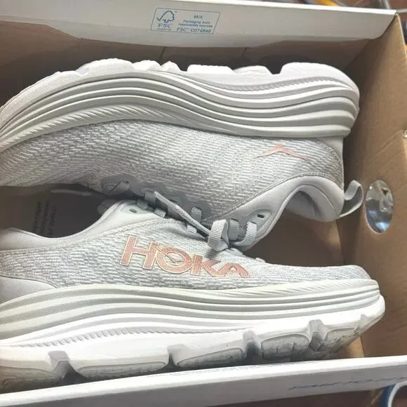 HOKA Women's Gaviota 5 Road Running Shoes in Harbor Mist/Rose Gold Size 5B NWB - Picture 7 of 12